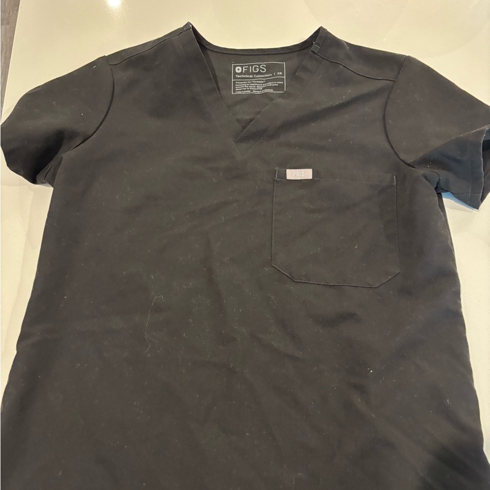 Figs Black Short Sleeve Tee